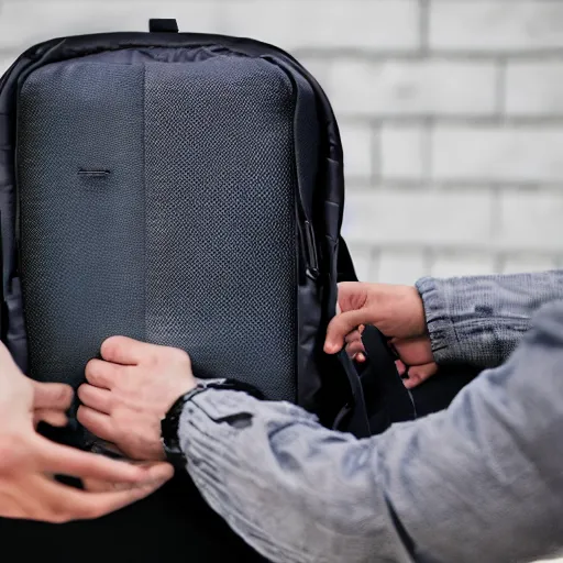 Image similar to The backpack, made by Apple, product photography