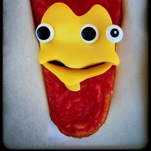 Image similar to [ a french fry chip ] shaped like stephen fry as a pixar character hybrid intercross mix