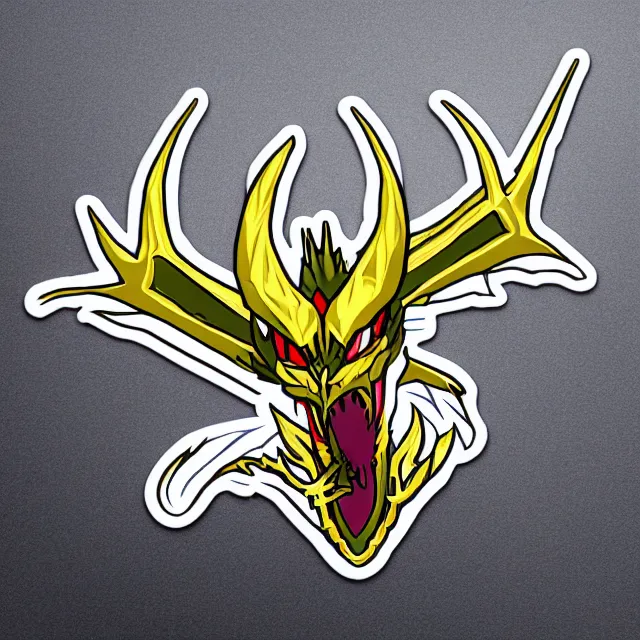 Prompt: svg sticker art of a dargon