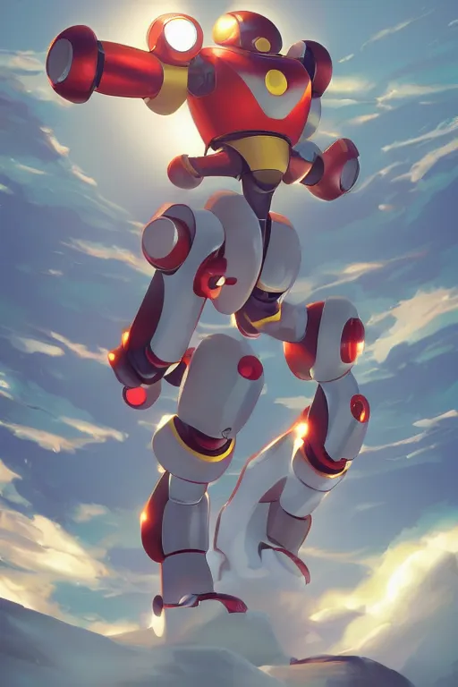 Image similar to metabots medabots medarotto medarot robot minimalist comics, behance hd by jesper ejsing, by rhads, makoto shinkai and lois van baarle, ilya kuvshinov, rossdraws global illumination ray tracing hdr radiating a glowing aura