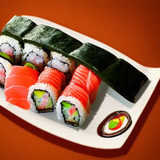 Image similar to an ultra realistic photo of japanese sushi with soy sauce, ultra detailed, super realistic, 8 k