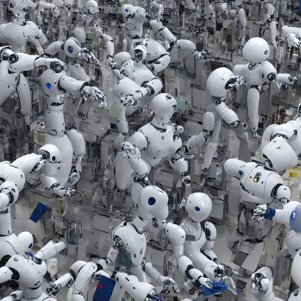 Image similar to robots doing human jobs