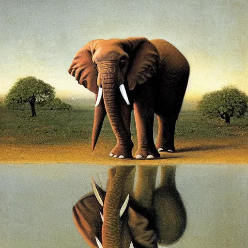 Prompt: elephant wearing sneakers illustration by Michael Sowa