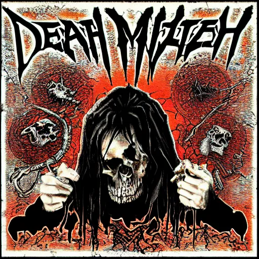 Prompt: death metal album cover by john dyer baizley