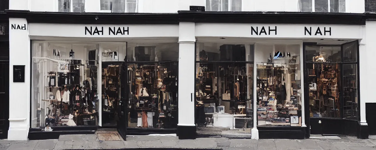 Prompt: “a shop called NAHH on Marylebone High St”