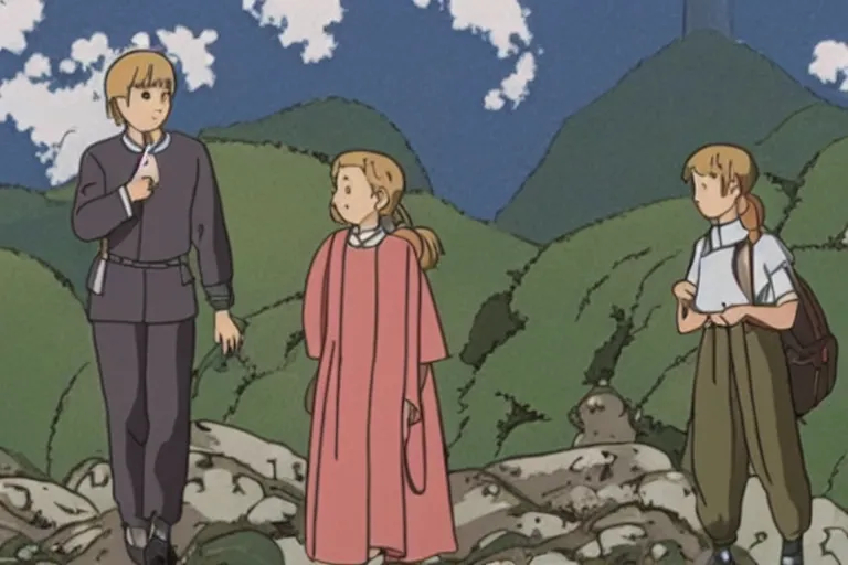 Prompt: still image from the sound of music by hayao miyazaki, ultra detailed, finely detailed