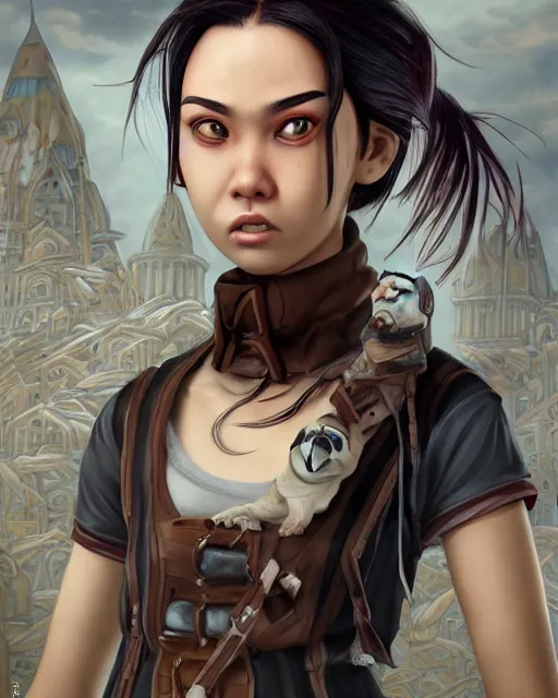 An epic fantasy comic book style portrait painting of | Stable ...