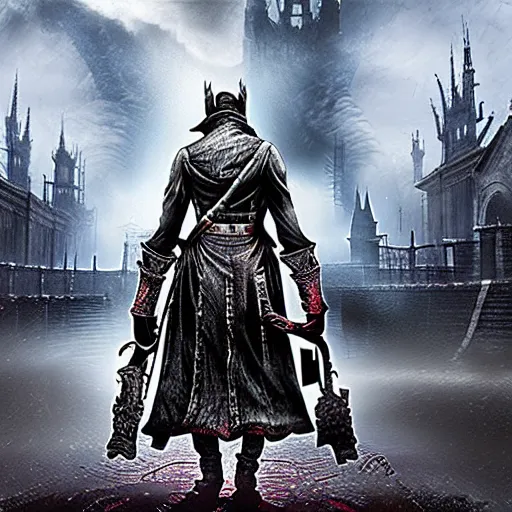 Prompt: bloodborne on nintendo 6 4