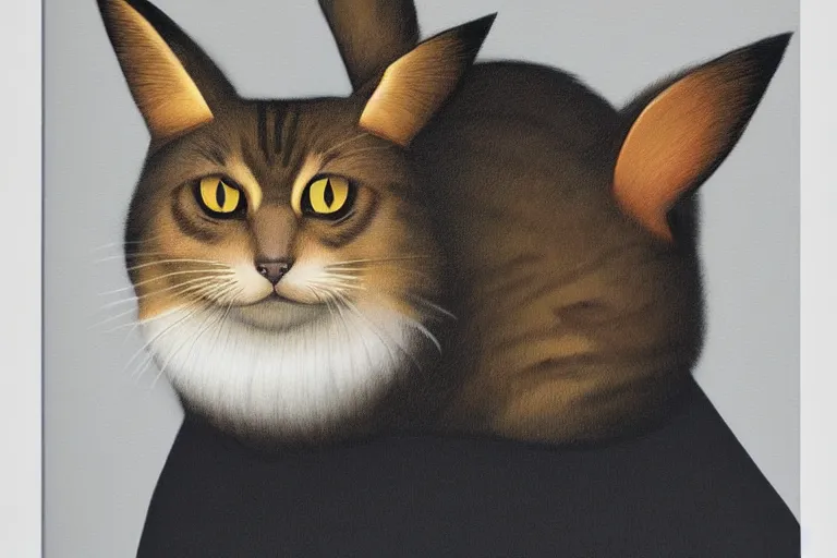 Prompt: cat pikachu hybrid animal, portrait by tim eitel