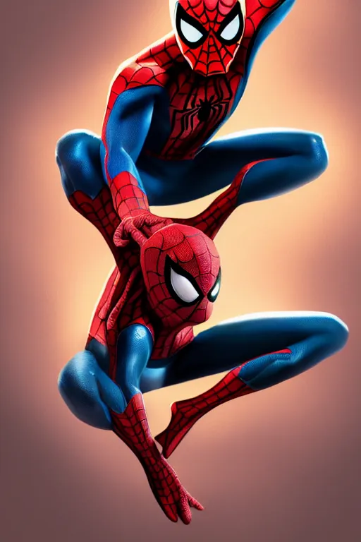 Image similar to spider - man sit on the raccoon and eating donuts, concept art, trending on artstation, highly detailed, intricate, sharp focus, digital art, 8 k