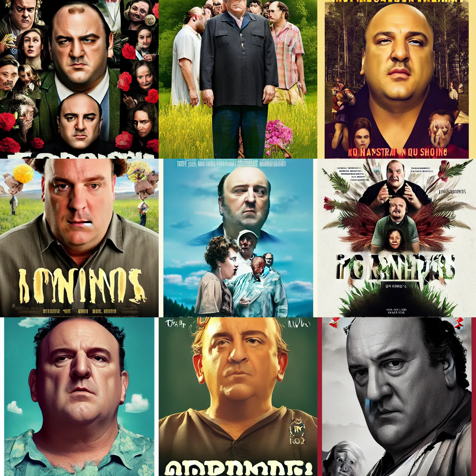 Prompt: Tony Soprano midsommar poster