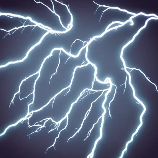 Prompt: lightning storm, icon, digital art