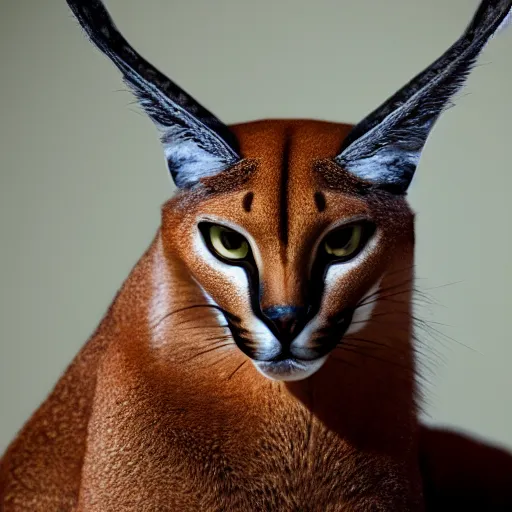 Image similar to caracal, laurel wreath on his head, in laurel wreath, dressed in laurel wreath, has a laurel wreath, fullbody photo, cinematic, high detail, cinematography, vfx, 8 k