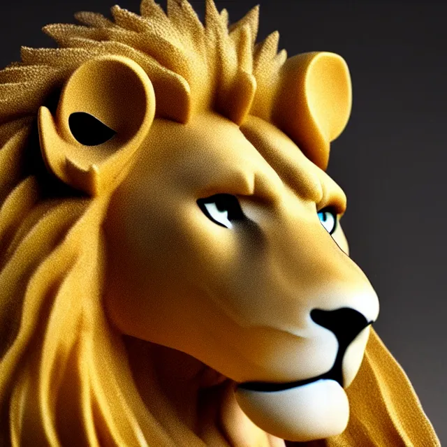 Image similar to A breyer figurine of a lion, toy photography