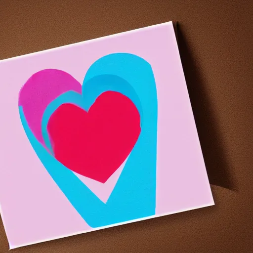 Image similar to fox cute heart illustration trans flag colors