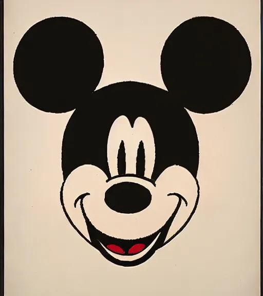 Image similar to sad mickey mouse portrait painted by francis bacon s - w 5 7 6