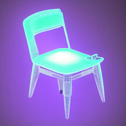 Image similar to cyber chair, crisp, dim painterly volumetric aquatic lighting, beautiful 3 d concept art, artstation, sketchfab