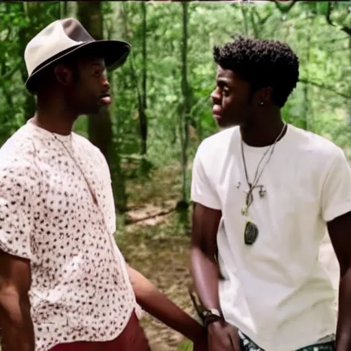 Prompt: lil nas x call me by your name, music video