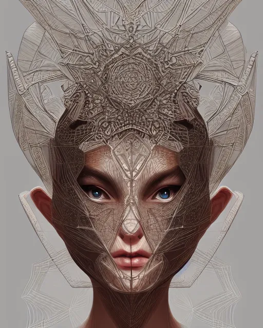 Prompt: you, intricate, elegant, highly detailed, symmetry, headpiece, digital painting, artstation concept art smooth sharp focus, illustration