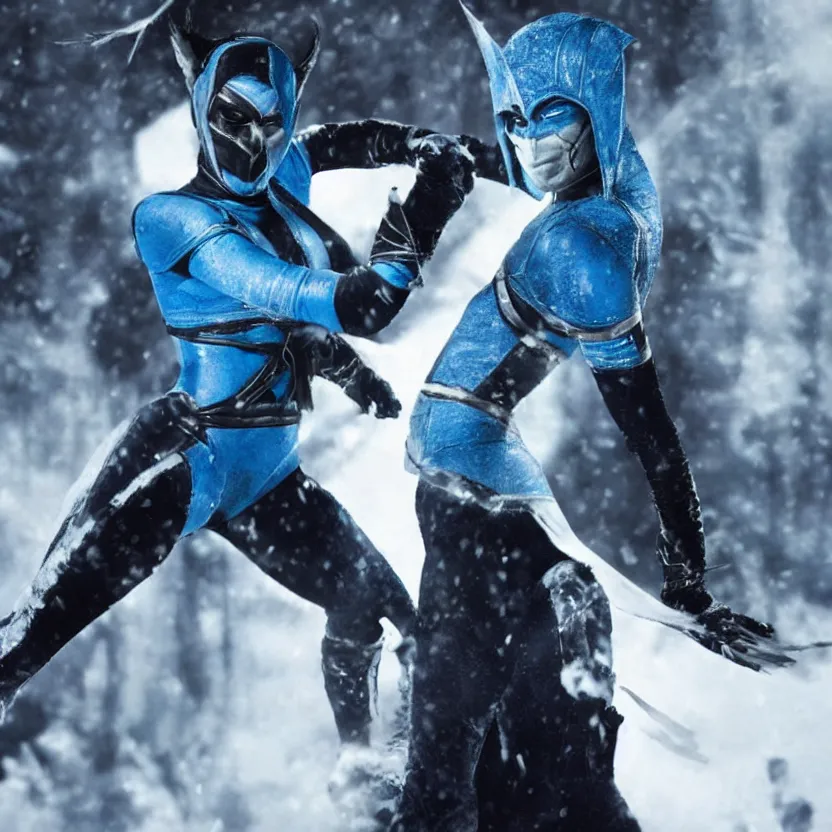 Prompt: natalie portman as subzero from mortal combat, ultra realistic, movie screenshot, cinematic, epic, sense of awe