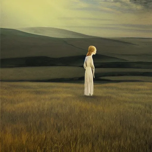 Image similar to Elle Fanning in the painted world of The Ring, head and shoulders masterpiece, apocalypse, golden hour, cosmic horror, artstation, in the style of Andrew Wyeth and Edward Hopper and Bosch, extremely detailed