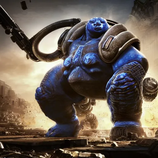 Prompt: Blastoise in gears of war, splash art, movie still, detailed face, photorealistic facial features, cinematic lighting, dramatic, octane render, long lens, shallow depth of field, bokeh, anamorphic lens flare, 8k, hyper detailed, 35mm film grain