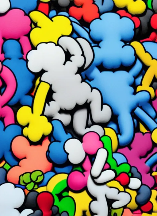 Prompt: kaws artwork