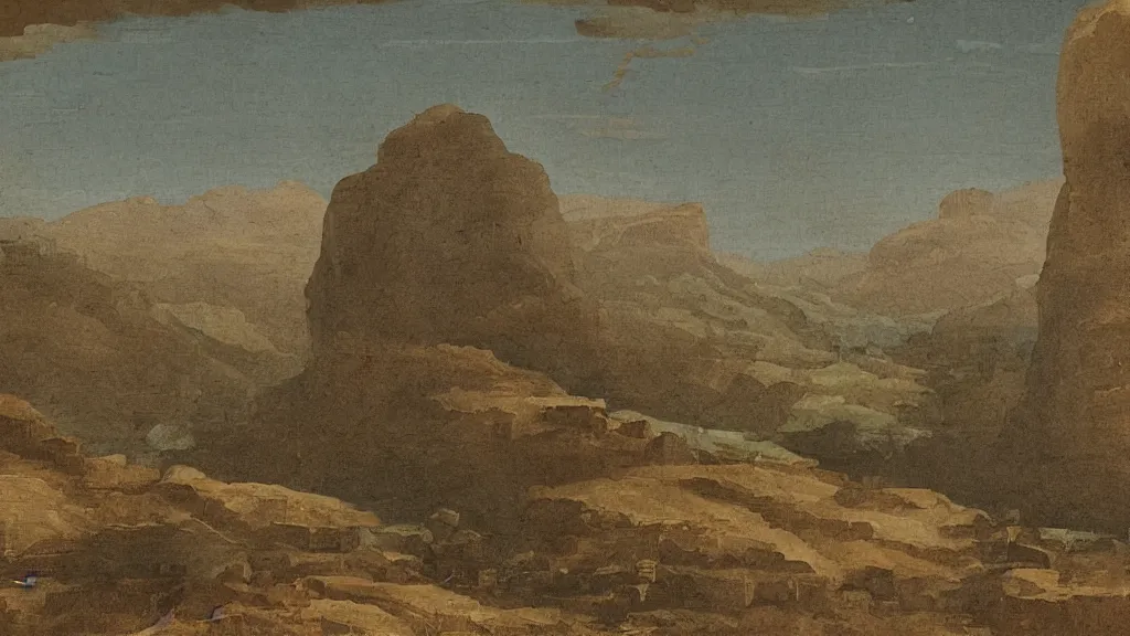 Image similar to a landscape of jaen in the style of domenikos theotokopoulos