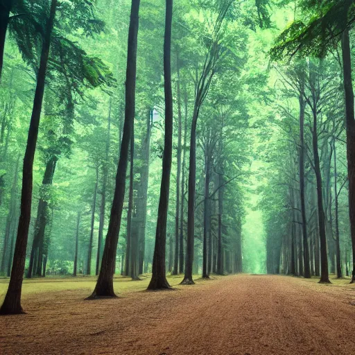 Prompt: Forest of large majestic trees, washed out, background image, no text