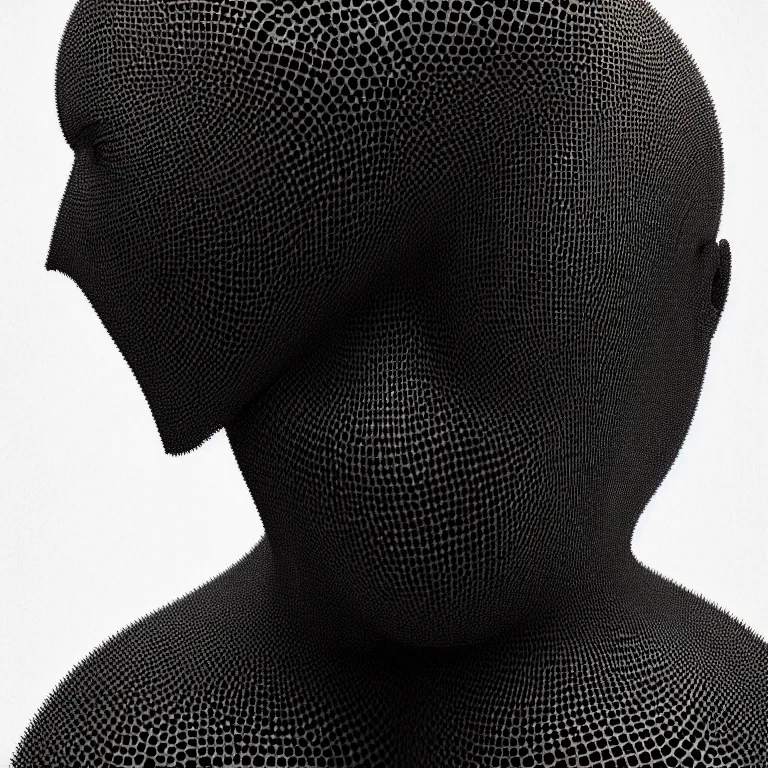 Image similar to portrait of beautiful man wearing black ribbed trypophobia black mask covered with ribbed spinal tubes, wastelands, baroque painting, beautiful intricate insanely detailed octane render, artstation, 8 k artistic harsh flash photography, photorealistic, volumetric perfect light, chiaroscuro, beeple, annie liebovitz, raphael, caravaggio, rutkowski