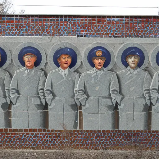 Prompt: soviet wall mosaic