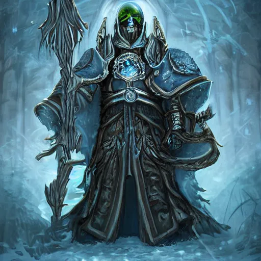 Image similar to the lich king artwork by mendoza eddie