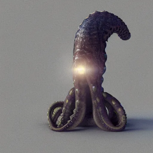 Image similar to hyperrealistic dslr film still of amorphous cephalopod wearing a cowboy hat, stunning 8 k octane comprehensive 3 d render, inspired by istvan sandorfi & greg rutkowski & unreal engine, perfect symmetry, dim volumetric cinematic lighting, extremely hyper - detailed, extremely lifelike attributes & lifelike texture, intricate, masterpiece, artstation, stunning