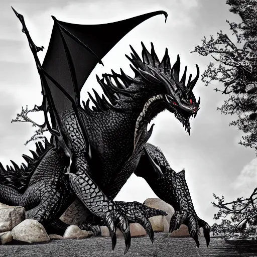 Image similar to giant black dragon