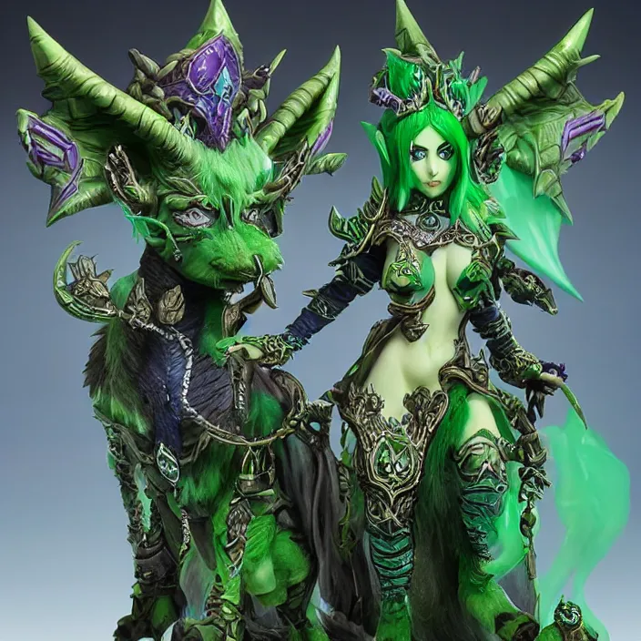 Prompt: ysera, an world of warcraft portrait of ysera, figurine, detailed