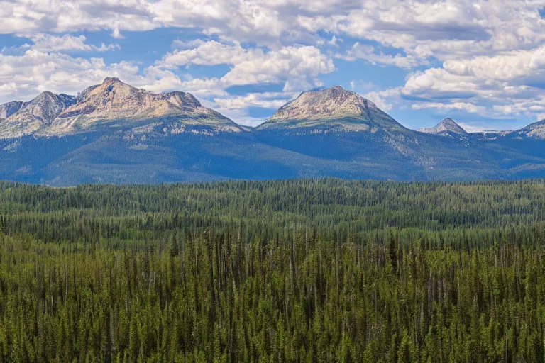 Image similar to A panoramaic view of Montana's wilderness