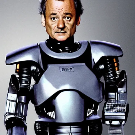 Image similar to bill murray as robocop