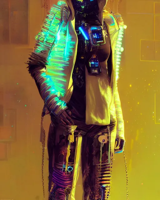 Prompt: detailed portrait Young Gangster Girl cyberpunk futuristic (neon) corporate styled hair Reflective holographic puffy cybernetic coat, decorated traditional ornaments by Carl Spitzweg ismail inceoglu dragan bibin hans thoma greg rutkowski Alexandros Pyromallis Nekro illustrated Perfect face, fine details, realistic shaded, fine-face, pretty face