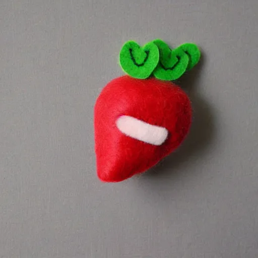 Image similar to adorable strawberry critter felt doll