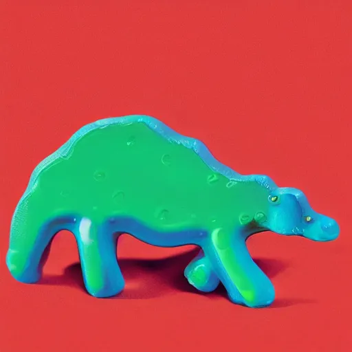 Image similar to photo of a gummy bear apatosaurus