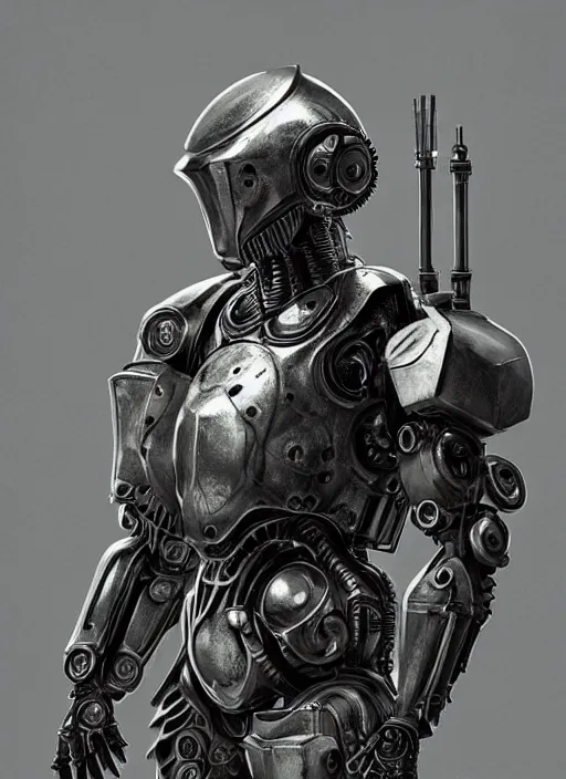 Image similar to daguerreotype portrait of a futuristic silver armored knight district 9 cyborg, in the style of annihilation, modern fine art, fractal, intricate, elegant, highly detailed, digital photography, subsurface scattering, by jheronimus bosch and greg rutkowski,