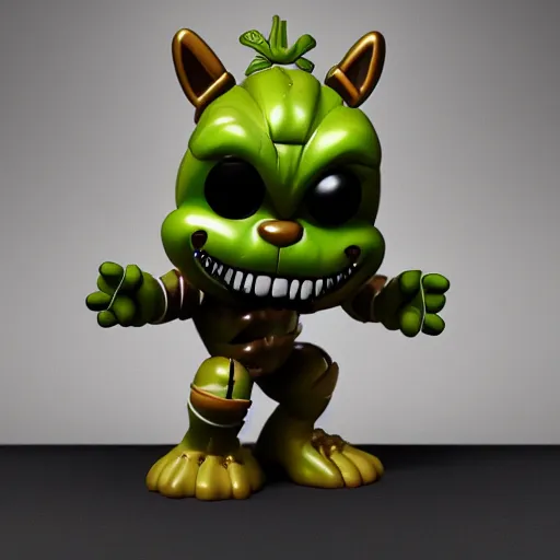 Prompt: Springtrap with Kids, Funko Pop, Product Photo, Realistic, Studio Lighting