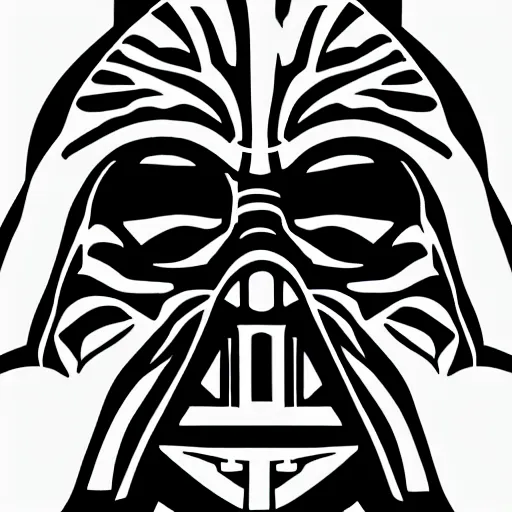 Image similar to symmetrical die cut sticker, darth vader