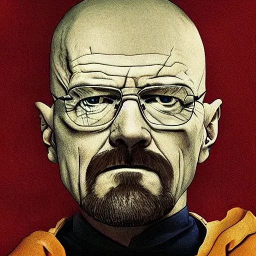 Prompt: Walter white is a super sayan