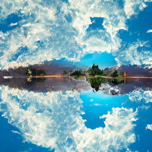 Image similar to upside down world