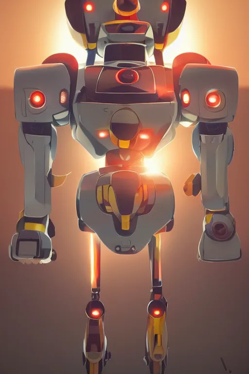 Image similar to metabots medabots medarotto medarot robot minimalist comics, behance hd by jesper ejsing, by rhads, makoto shinkai and lois van baarle, ilya kuvshinov, rossdraws global illumination ray tracing hdr radiating a glowing aura