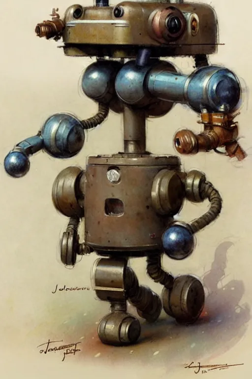 Image similar to (((((1950s inventors workshop full or robots . muted colors.))))) by Jean-Baptiste Monge !!!!!!!!!!!!!!!!!!!!!!!!!!!