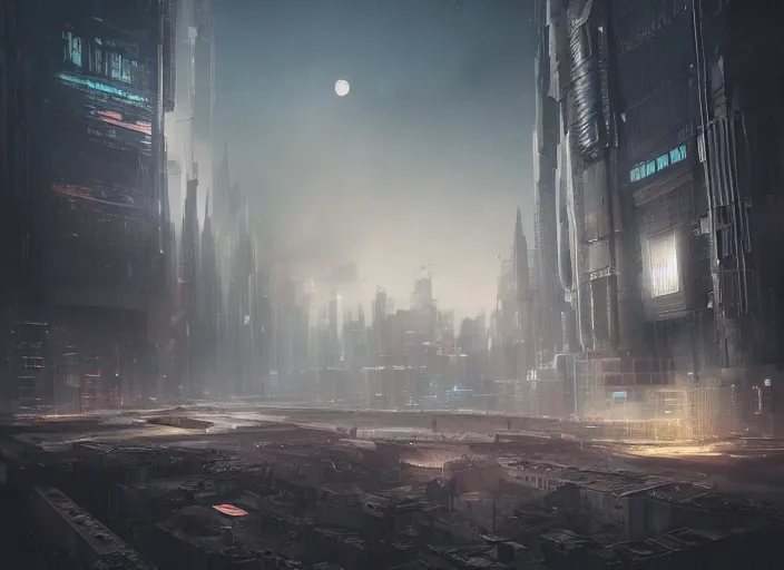 Image similar to a futuristic city moonwalker photo, city art of city street on the moon, a detailed image of a future norilsk base, cyberpunk art by neil blevins, cgsociety, fantasy art, dystopian art, cryengine, redshift vibes