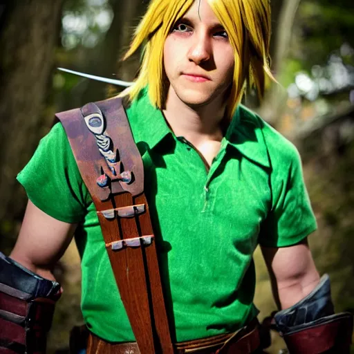 Image similar to realistic rendition of Link, photography, cosplay