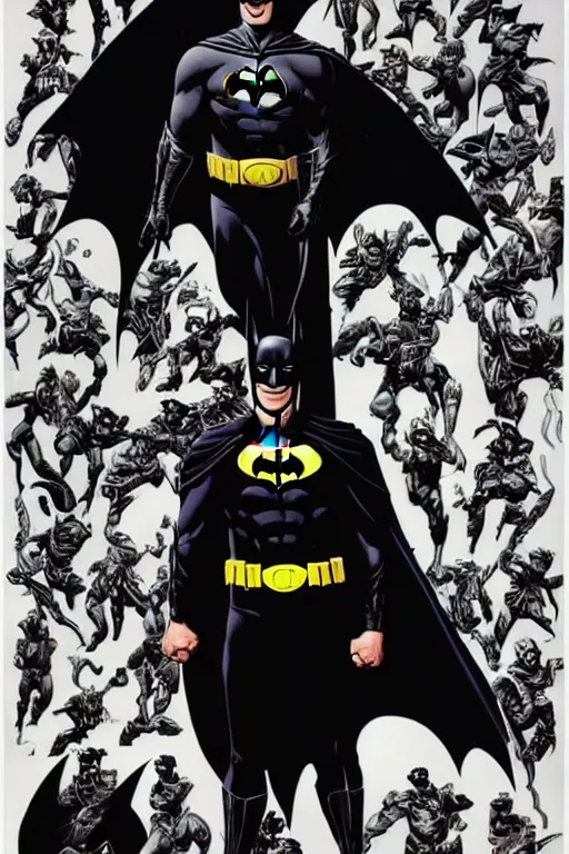 Image similar to !dream full body batman character design by Alex Ross